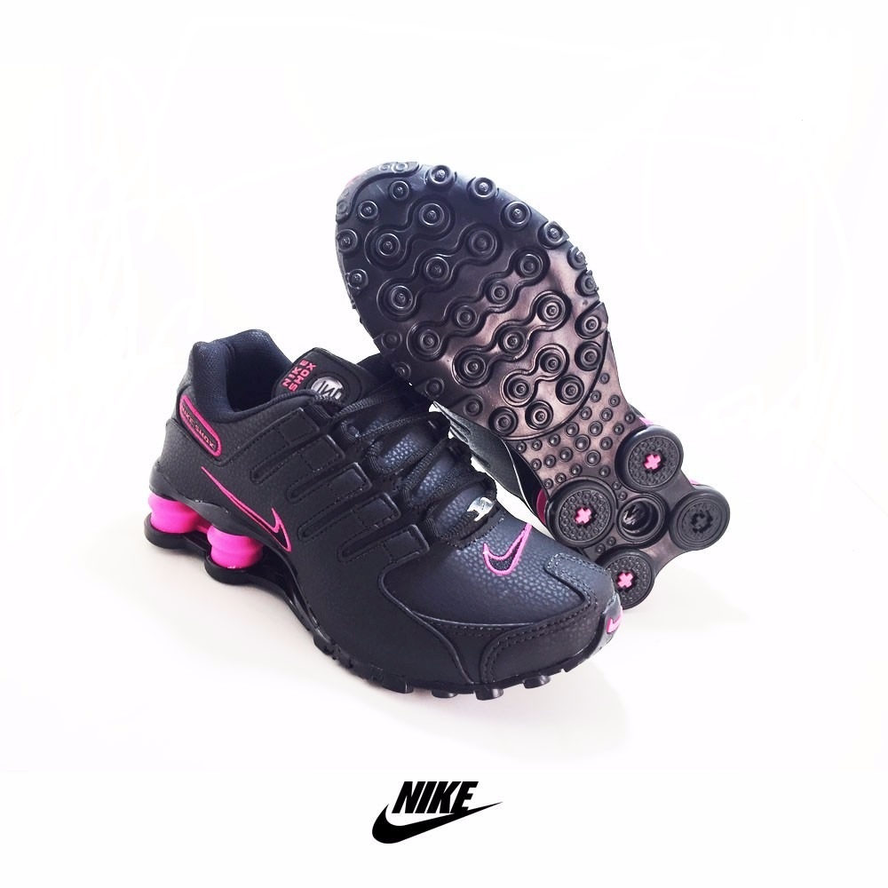 nike shox feminino preto e rosa