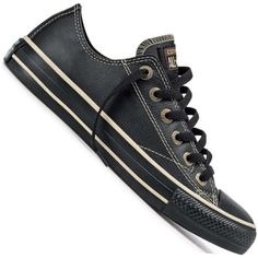 Tênis Converse All Star Couro Original. - Preto