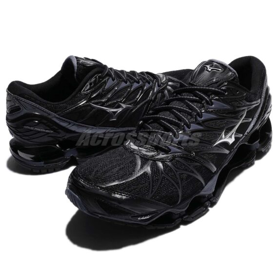 Mizuno Wave Prophecy 7 VII Black Blue Grey Men Running Shoes Sneaker 8 568x568 - Tenis Mizuno Wave Prophecy 7 Masculino