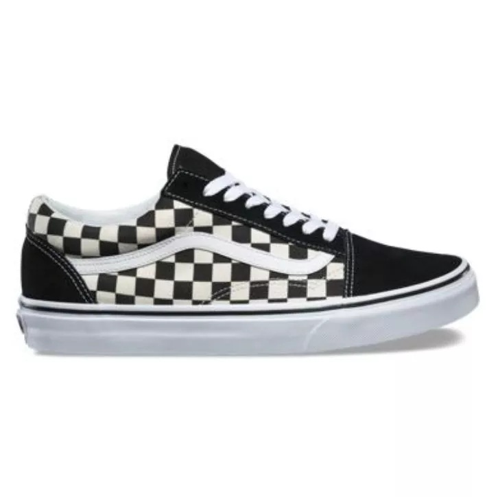 tenis vans quadriculado branco