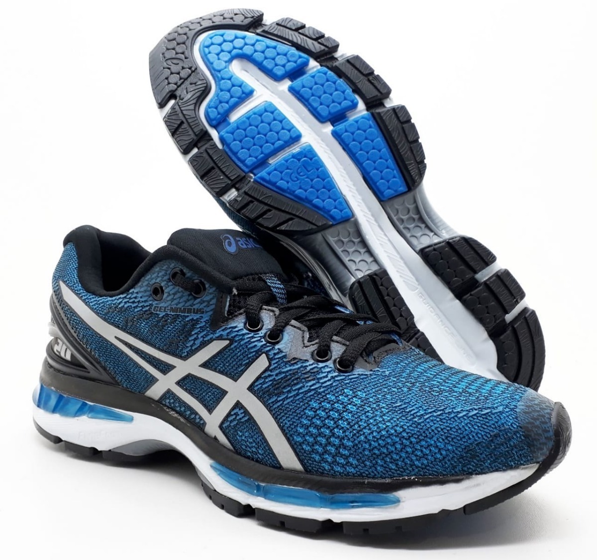 asics nimbus 20 masculino azul