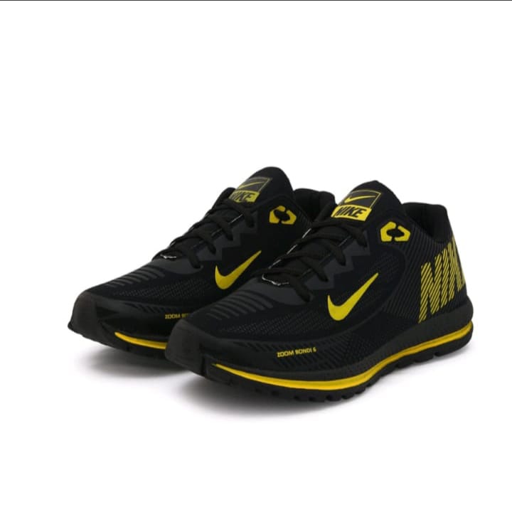 Tênis Nike Air Zoom Bondi Masculino Preto Amarelo LeveShoes