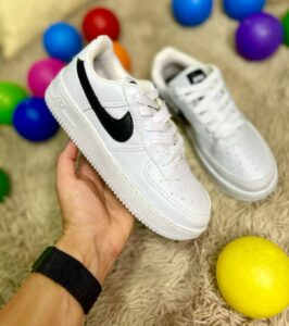 Tenis Air Force Infantil branco preto 266x300 - Tênis Air Force Infantil branco preto