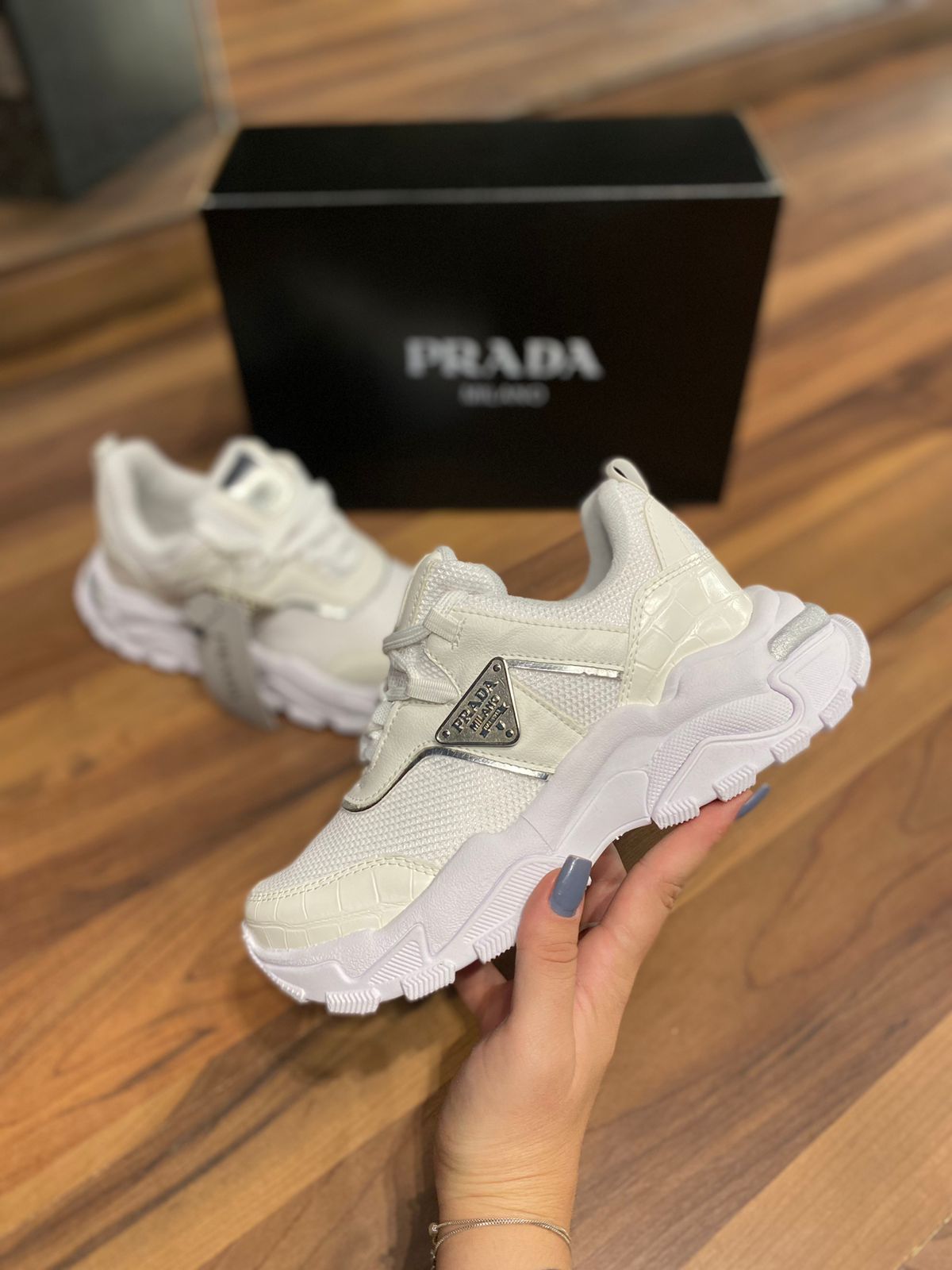 Tênis Prada Milano Chunky Sneaker Blogueira - Tênis LeveShoes