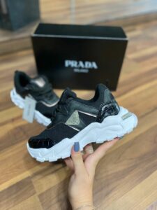 Tenis Prada Milano Chunky Sneaker Blogueira Preto 225x300 - Tênis Prada Milano Chunky Sneaker Blogueira Preto