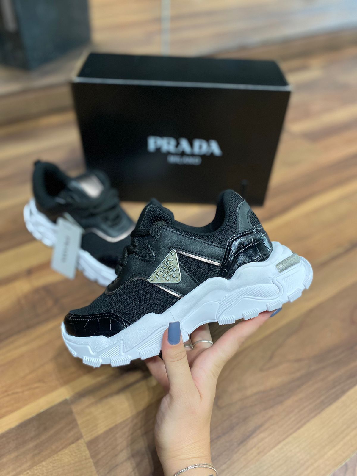 Tênis Prada Milano Chunky Sneaker Blogueira - Tênis LeveShoes